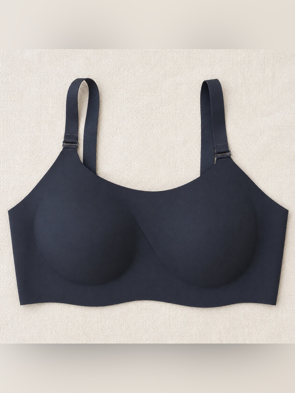 Knix Wireless Smooth Bra in Charcoal | Seamless Comfort Bra | Lined Wireless Bra